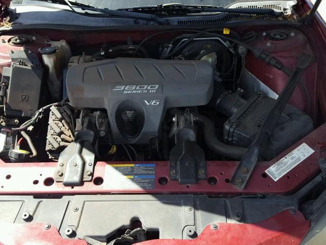 2G2WP522751265225 - 2005 PONTIAC GRAND PRIX BURGUNDY photo 7