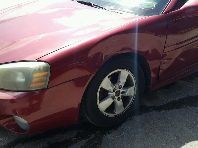 2G2WP522751265225 - 2005 PONTIAC GRAND PRIX BURGUNDY photo 9