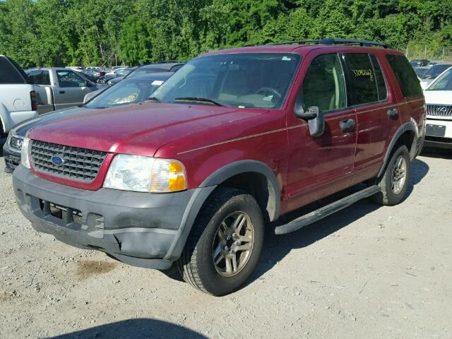 1FMZU62K93UC28908 - 2003 FORD EXPLORER X RED photo 2