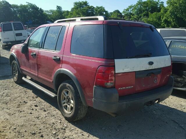 1FMZU62K93UC28908 - 2003 FORD EXPLORER X RED photo 3