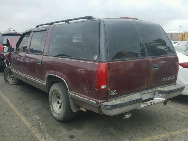 1GBEC16R9XJ434953 - 1999 CHEVROLET SUBURBAN C BURGUNDY photo 3