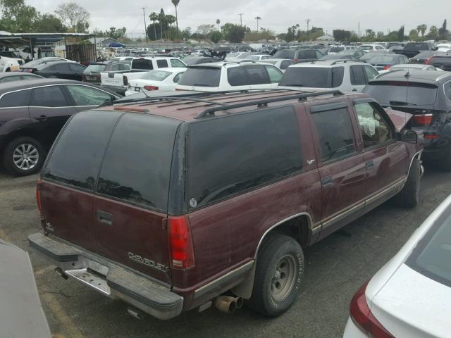 1GBEC16R9XJ434953 - 1999 CHEVROLET SUBURBAN C BURGUNDY photo 4