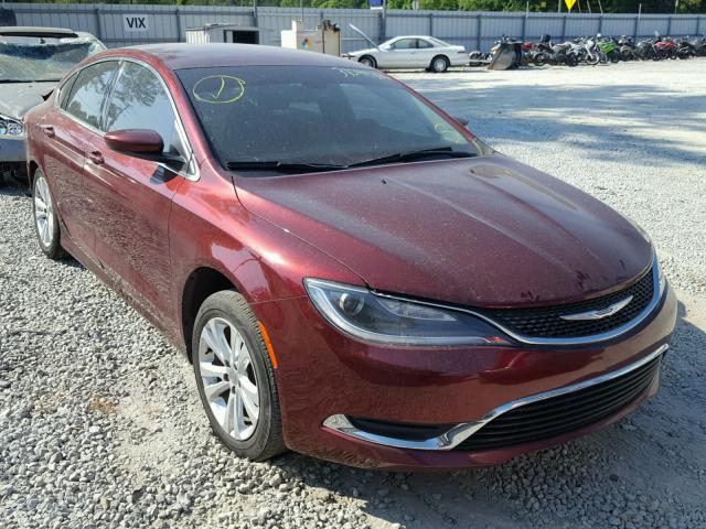 1C3CCCAB4FN590399 - 2015 CHRYSLER 200 LIMITE BURGUNDY photo 1