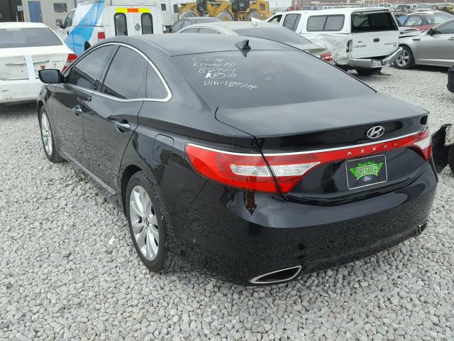 KMHFG4JG5CA184774 - 2012 HYUNDAI AZERA GLS BLACK photo 3