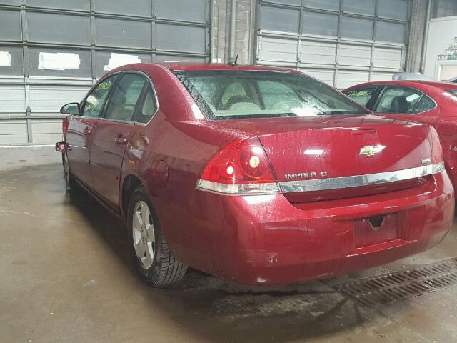 2G1WT58K889276019 - 2008 CHEVROLET IMPALA RED photo 3