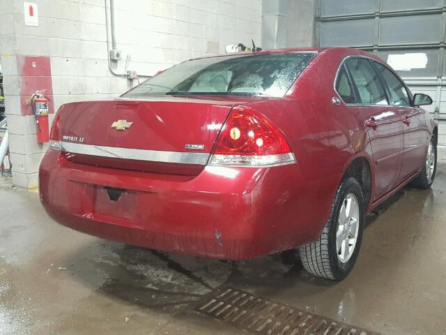 2G1WT58K889276019 - 2008 CHEVROLET IMPALA RED photo 4