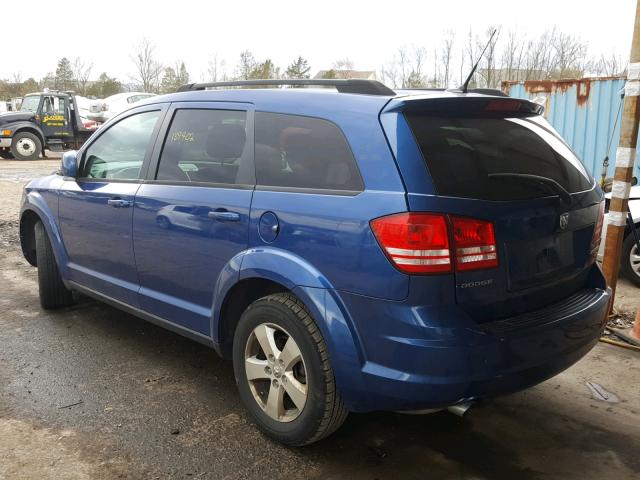 3D4PG5FV9AT183397 - 2010 DODGE JOURNEY SX BLUE photo 3