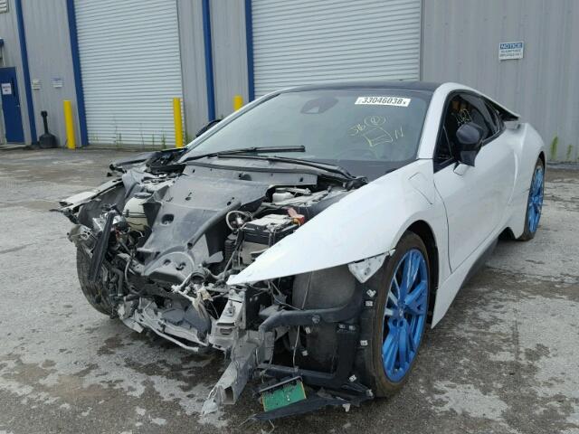 WBY2Z2C57FV391918 - 2015 BMW I8 WHITE photo 2