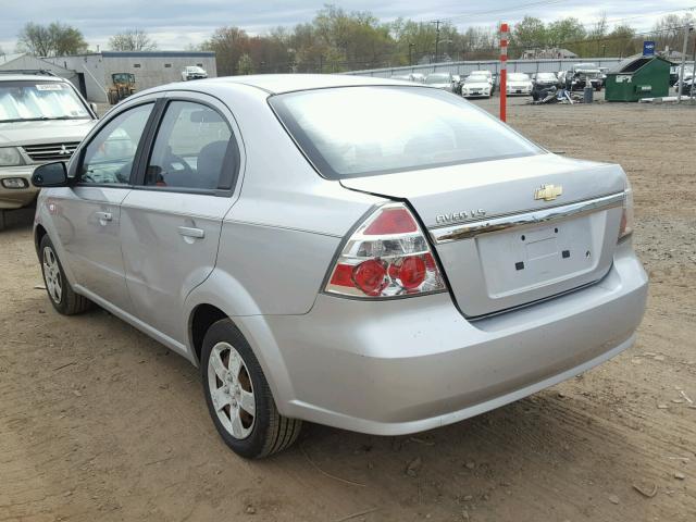 KL1TD56628B248669 - 2008 CHEVROLET AVEO BASE Srebrny zdjęcie 3