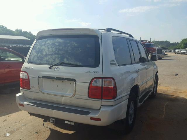 JT6HT00WXX0062795 - 1999 LEXUS LX 470 WHITE photo 4