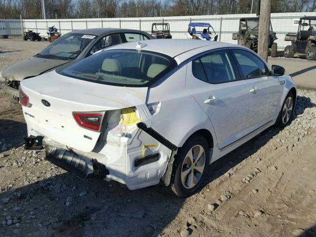 KNAGM4AD4F5085977 - 2015 KIA OPTIMA HYB WHITE photo 4