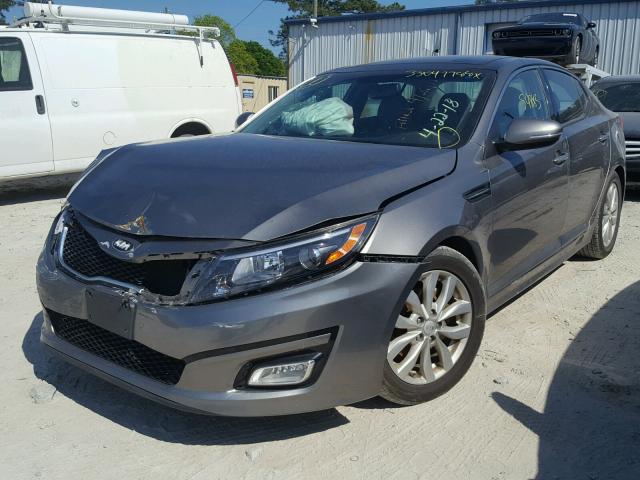 5XXGN4A73EG292154 - 2014 KIA OPTIMA EX GRAY photo 2