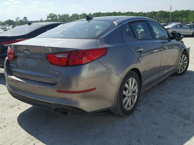 5XXGN4A73EG292154 - 2014 KIA OPTIMA EX GRAY photo 4