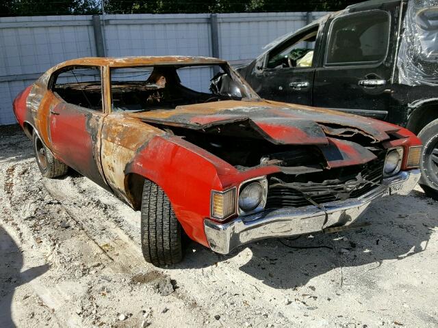 1D37H2B581243 - 1972 CHEVROLET CHEVELLE RED photo 1