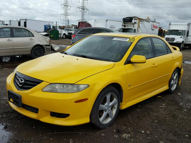 1YVHP80D935M06490 - 2003 MAZDA 6 S YELLOW photo 2