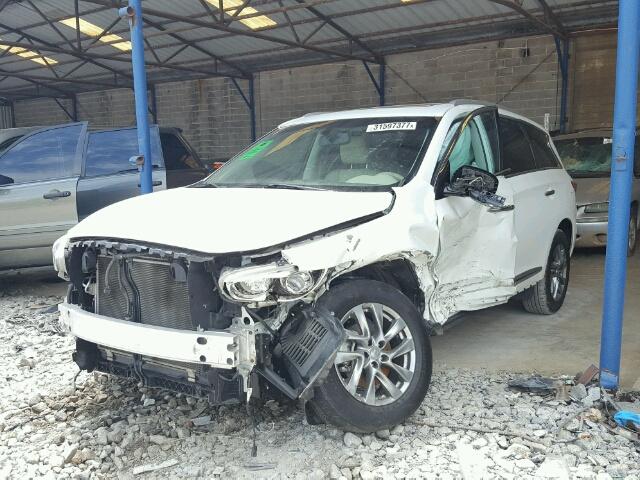 5N1AL0MM4DC301539 - 2013 INFINITI JX35 BASE WHITE photo 2