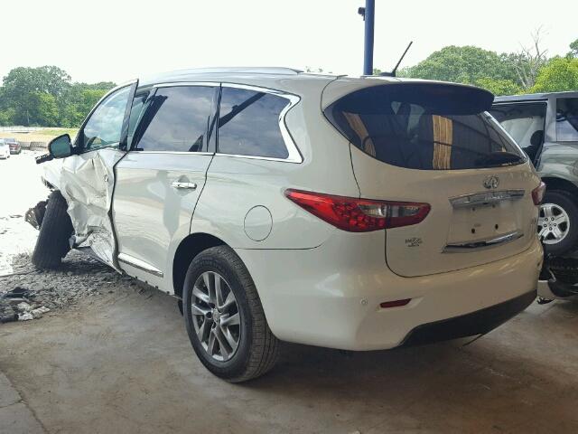 5N1AL0MM4DC301539 - 2013 INFINITI JX35 BASE WHITE photo 3