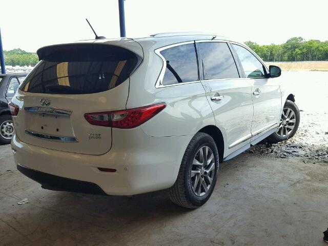 5N1AL0MM4DC301539 - 2013 INFINITI JX35 BASE WHITE photo 4