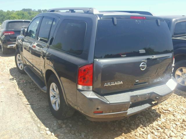 5N1AA0ND8CN610518 - 2012 NISSAN ARMADA SV GRAY photo 3