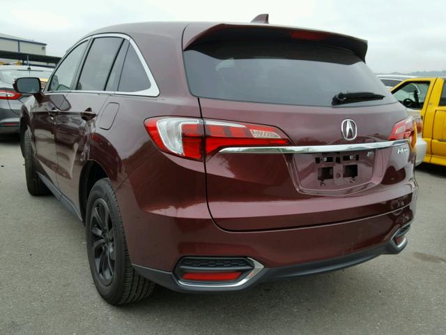 5J8TB3H33GL007073 - 2016 ACURA RDX BASE BURGUNDY photo 3