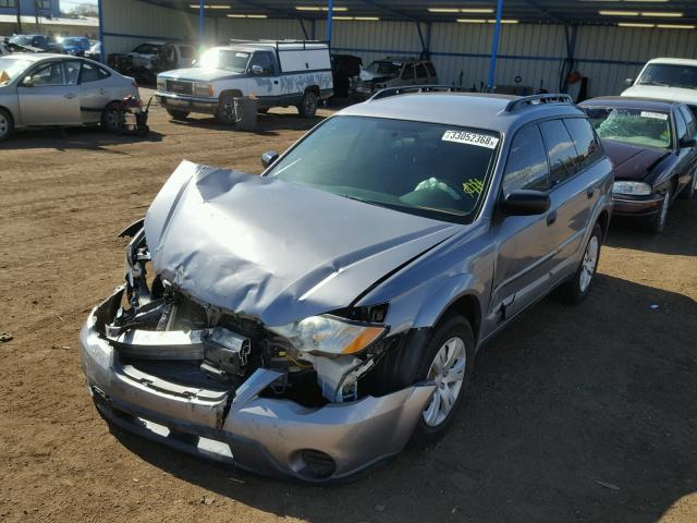 4S4BP60C487326271 - 2008 SUBARU OUTBACK GRAY photo 2