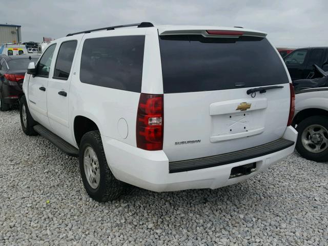 3GNFC16J87G170210 - 2007 CHEVROLET SUBURBAN C WHITE photo 3