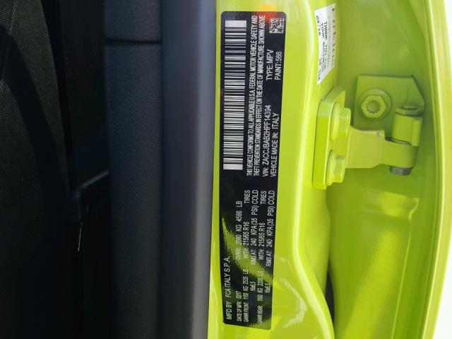 ZACCJBAB2HPF14394 - 2017 JEEP RENEGADE S Yaşıl foto 10