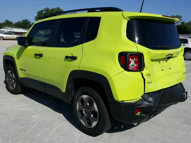 ZACCJBAB2HPF14394 - 2017 JEEP RENEGADE S GREEN photo 3