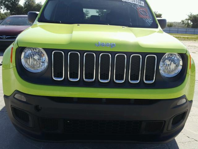 ZACCJBAB2HPF14394 - 2017 JEEP RENEGADE S Yaşıl foto 9