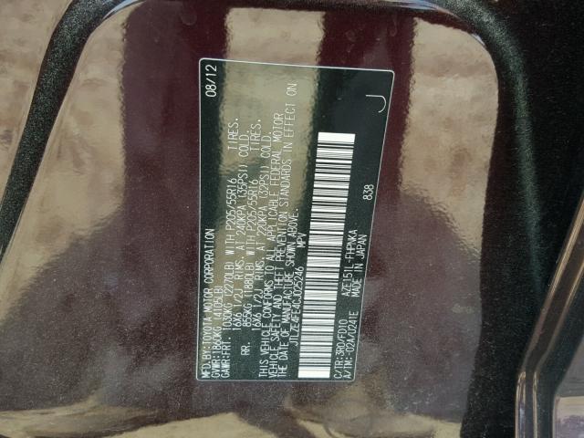 JTLZE4FE4CJ025246 - 2012 TOYOTA SCION XB MAROON photo 10