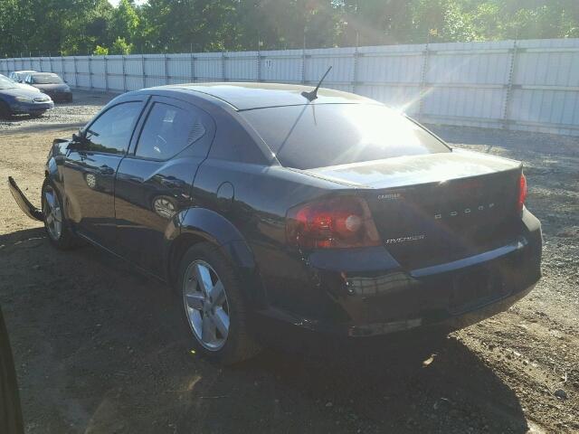 1C3CDZAB3DN530708 - 2013 DODGE AVENGER SE BLACK photo 3