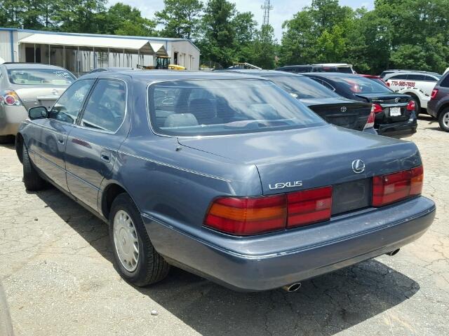 JT8UF11E8L0038790 - 1990 LEXUS LS 400 GRAY photo 3