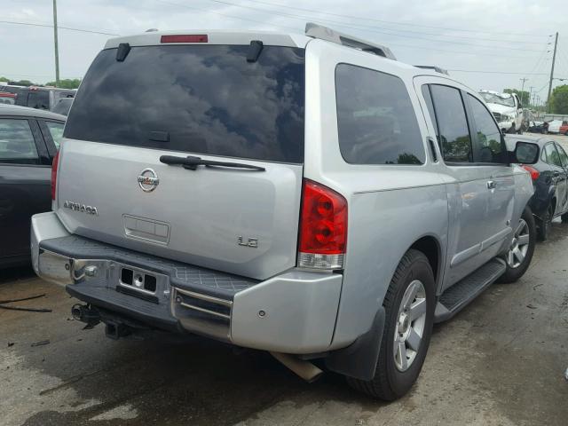 5N1AA08A66N707349 - 2006 NISSAN ARMADA SE SILVER photo 4