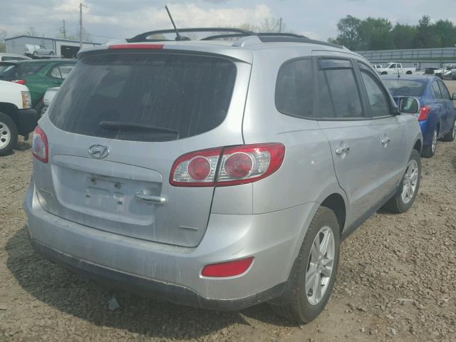 5XYZK3AB8CG093884 - 2012 HYUNDAI SANTA FE L SILVER photo 4