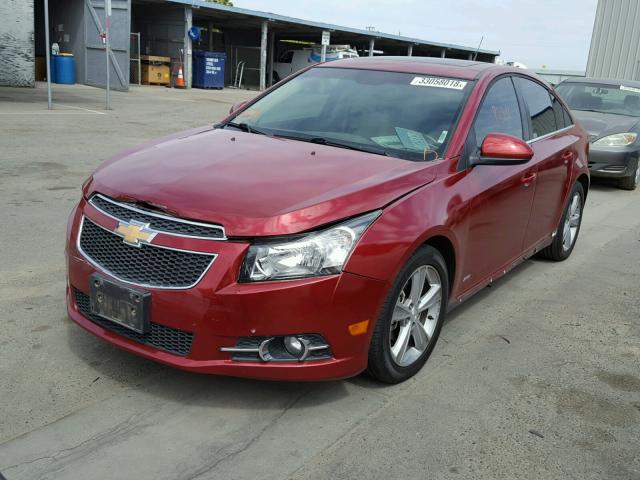 1G1PG5SC0C7261874 - 2012 CHEVROLET CRUZE LT BURGUNDY photo 2