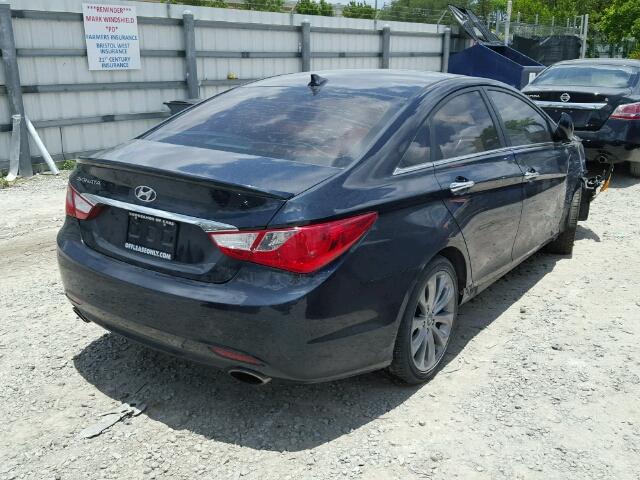 5NPEC4AC8DH633111 - 2013 HYUNDAI SONATA SE BLUE photo 4