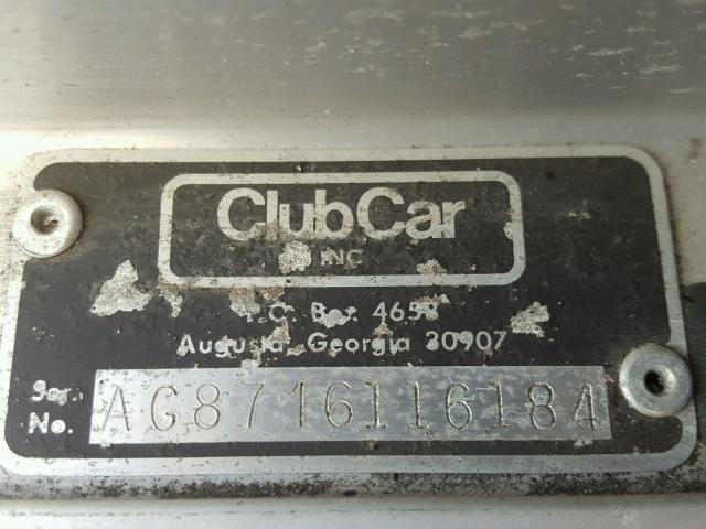 AG8716116184 - 1987 CLUB GOLF CART CREAM photo 10