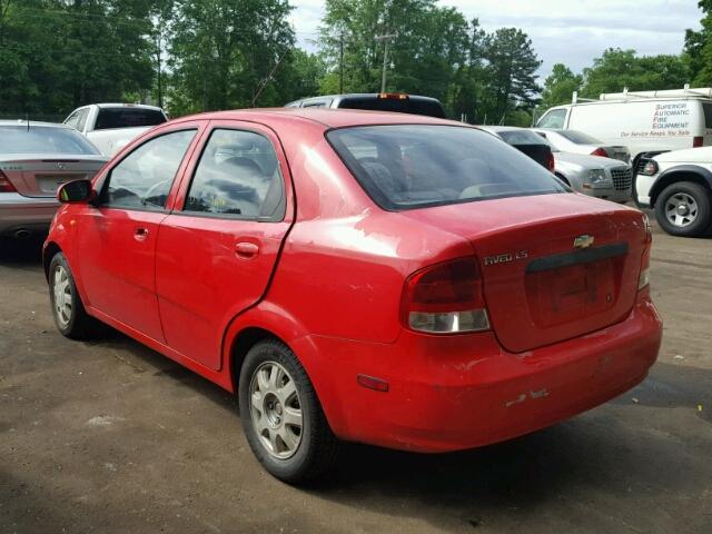 KL1TJ526X4B237234 - 2004 CHEVROLET AVEO LS RED photo 3