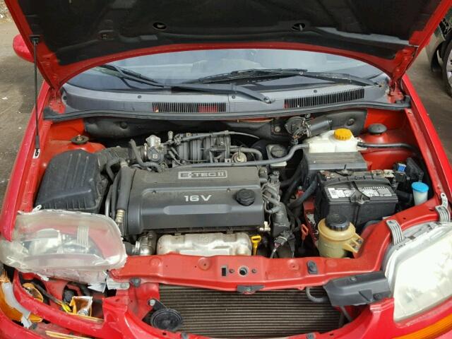 KL1TJ526X4B237234 - 2004 CHEVROLET AVEO LS RED photo 7