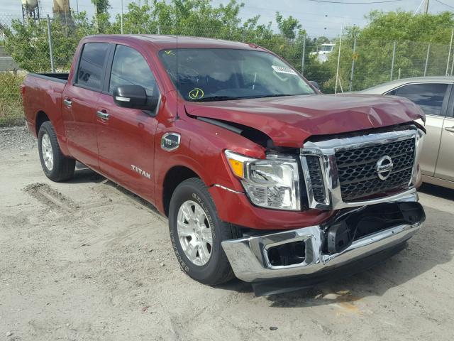 1N6AA1EK2HN537675 - 2017 NISSAN TITAN S BURGUNDY photo 1