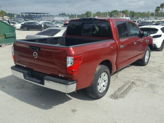 1N6AA1EK2HN537675 - 2017 NISSAN TITAN S BURGUNDY photo 4