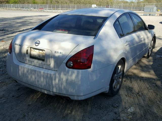 1N4BA41E74C828774 - 2004 NISSAN MAXIMA SE WHITE photo 4