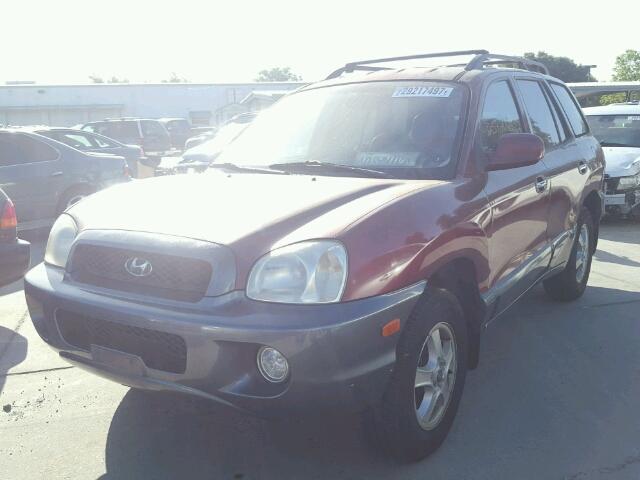 KM8SC73D52U182311 - 2002 HYUNDAI SANTA FE G BURGUNDY photo 2