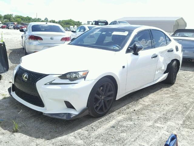 JTHBF1D29F5066470 - 2015 LEXUS IS 250 WHITE photo 2