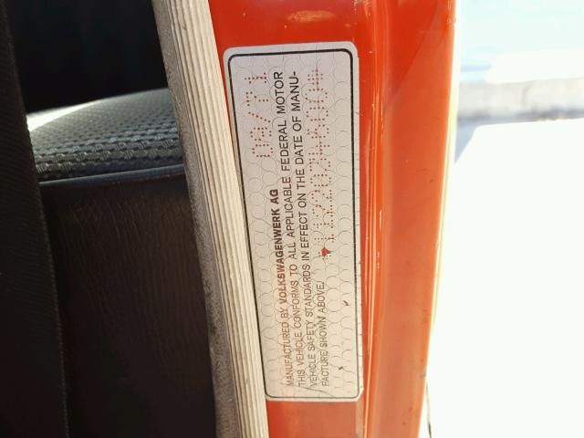 00000001122034600 - 1972 VOLKSWAGEN BEET GLX ORANGE photo 10