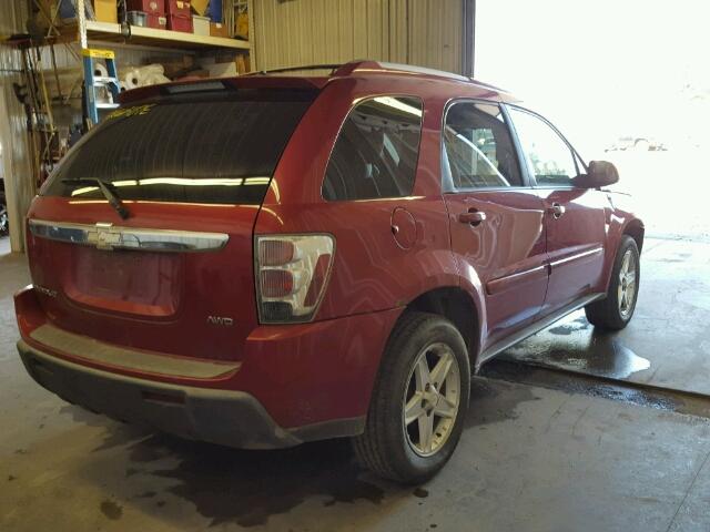 2CNDL73F956129687 - 2005 CHEVROLET EQUINOX RED photo 4