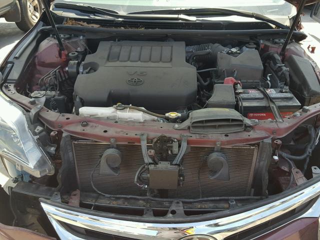4T1BK1EB5DU042936 - 2013 TOYOTA AVALON BAS MAROON photo 7