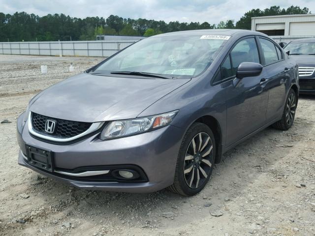 19XFB2F96FE007105 - 2015 HONDA CIVIC EXL GRAY photo 2