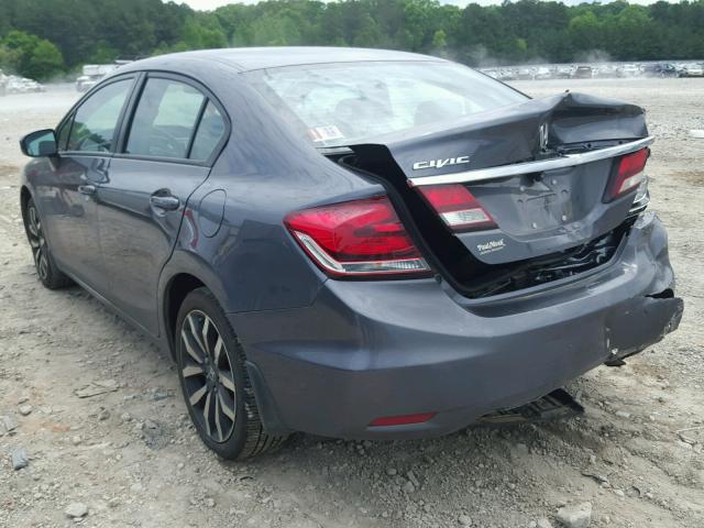 19XFB2F96FE007105 - 2015 HONDA CIVIC EXL GRAY photo 3