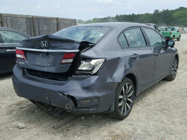 19XFB2F96FE007105 - 2015 HONDA CIVIC EXL GRAY photo 4